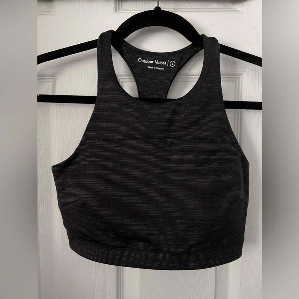 OUTDOOR VOICES TechSweat Crop Top Sports Bra Womens Size S Activewear